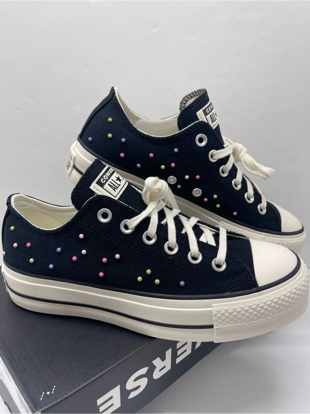 Converse WMNS A19141C CTAS LIFT OX
BLACK/PINK/FRESH CUT Platform Sneakers - Picture 7 of 16